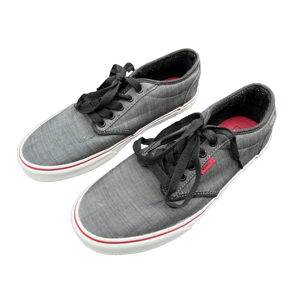 Vans Off the Wall Dark Gray Skate Canvas Shoes Sneakers Men’s Size 10.5